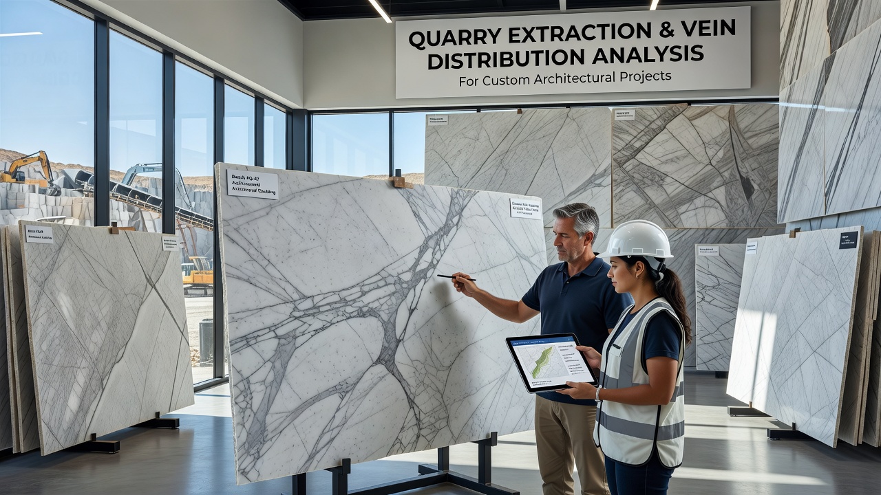 Assessing Quarry Extraction Techniques and Their Role in Shaping Vein Distribution Within Marble Slabs for Custom Architectural Projects