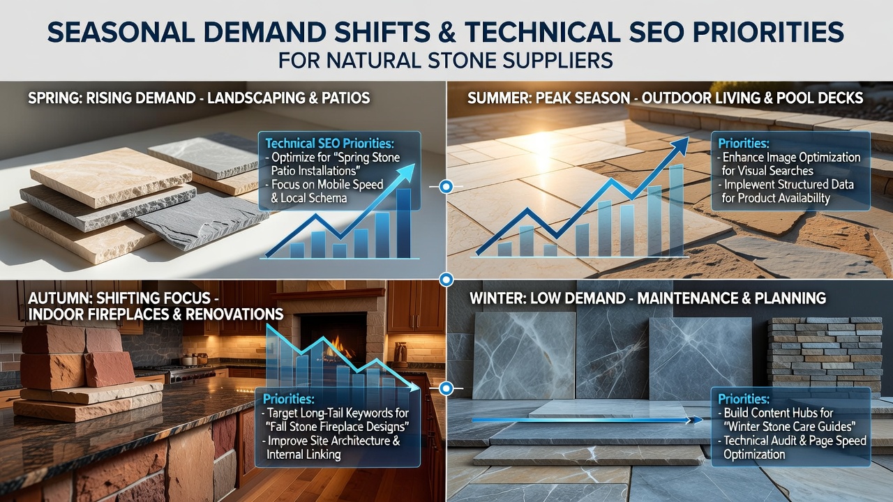Seasonal Demand Shifts and Their Effect on Technical SEO Priorities for Natural Stone Suppliers